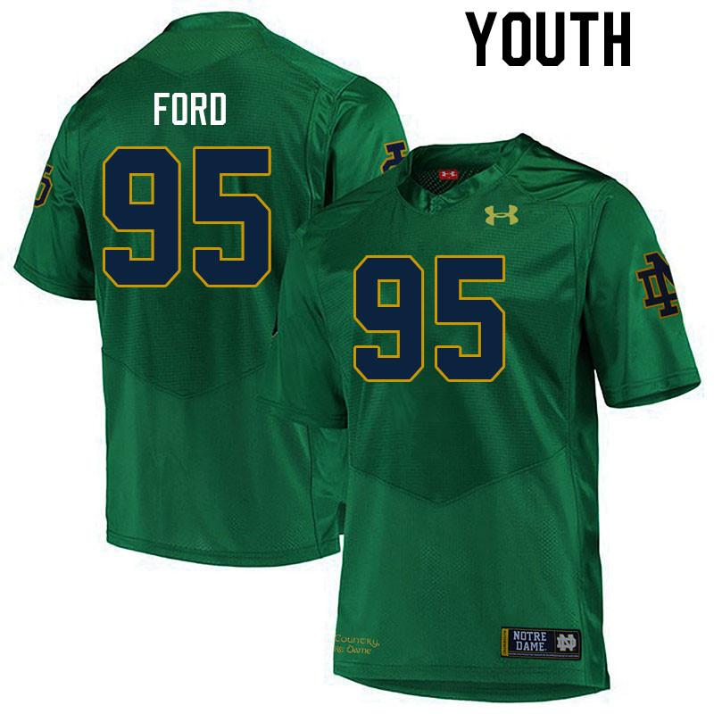 Youth #95 Tyson Ford Notre Dame Fighting Irish College Football Jerseys Stitched-Green - Click Image to Close